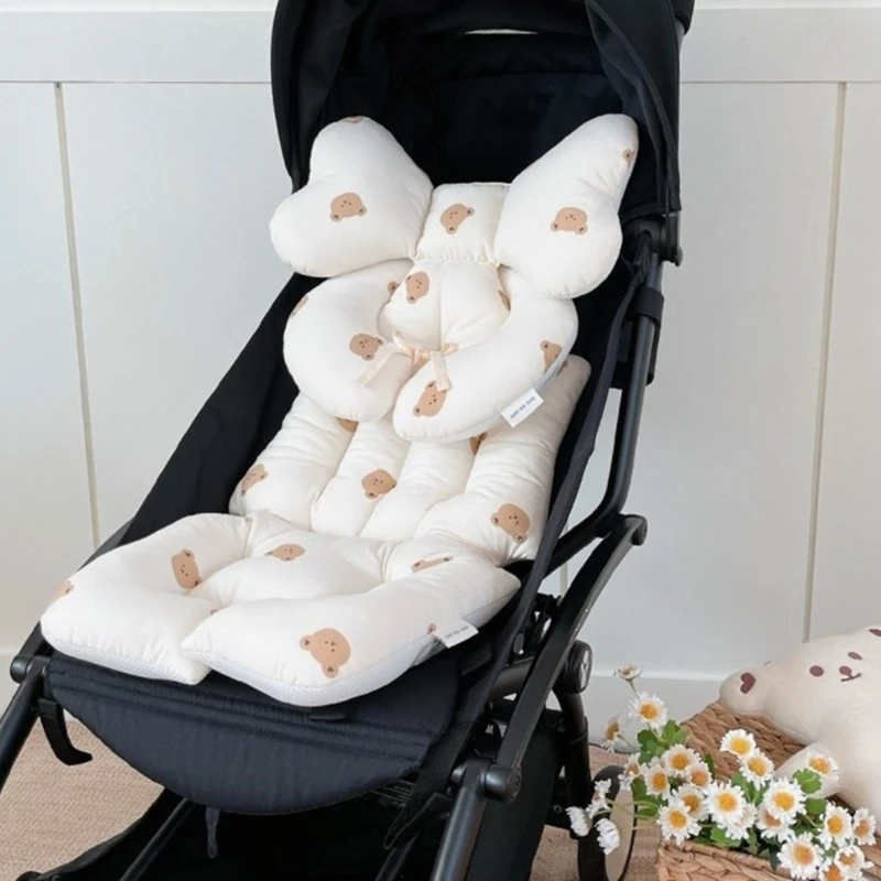 Doublure poussette respirante pour bébé, coussin universel pour chariot pour bébé, tapis imprimé d'animaux