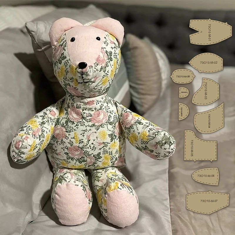 YOMDID 10 pz Memory Bear Making Kraft Stencil Kit Artigianale FAI DA TE Creativo Orso Modello Quilting Modelli Kit di Strumenti Per Cucire Decorazione