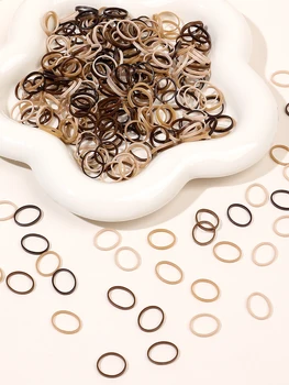 ยางที่มีสีสัน Tiny Hairbands สําหรับหญิงสาวเด็กไม่ลื่นไม่มีความเสียหายผมนุ่ม Elastics ผู้ถือหางม้า