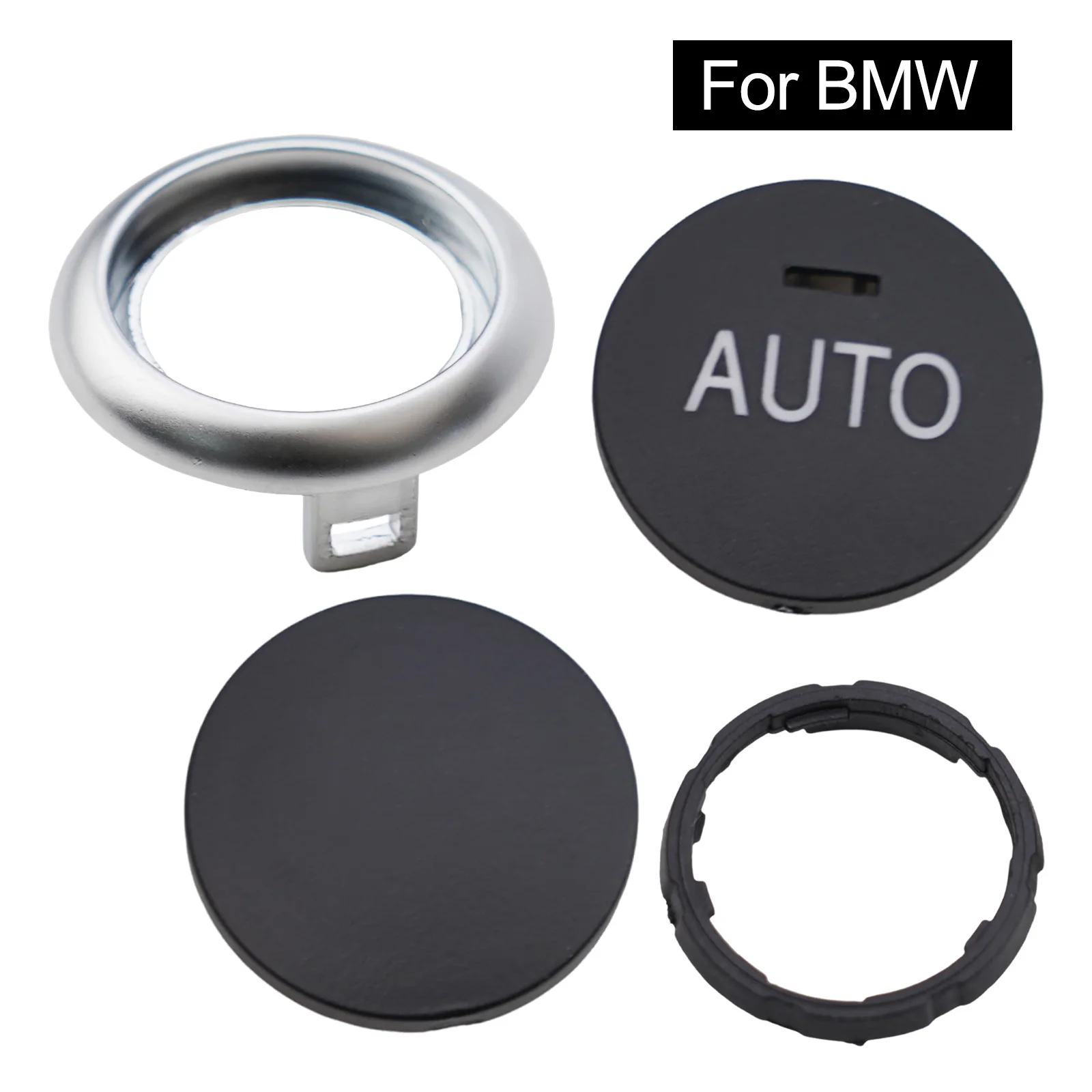 Inner Control Button Knob For BMW 5 6 7 Series X5 X6 Replacement Black+Silver Car Parts 61319393931 Auto Interior