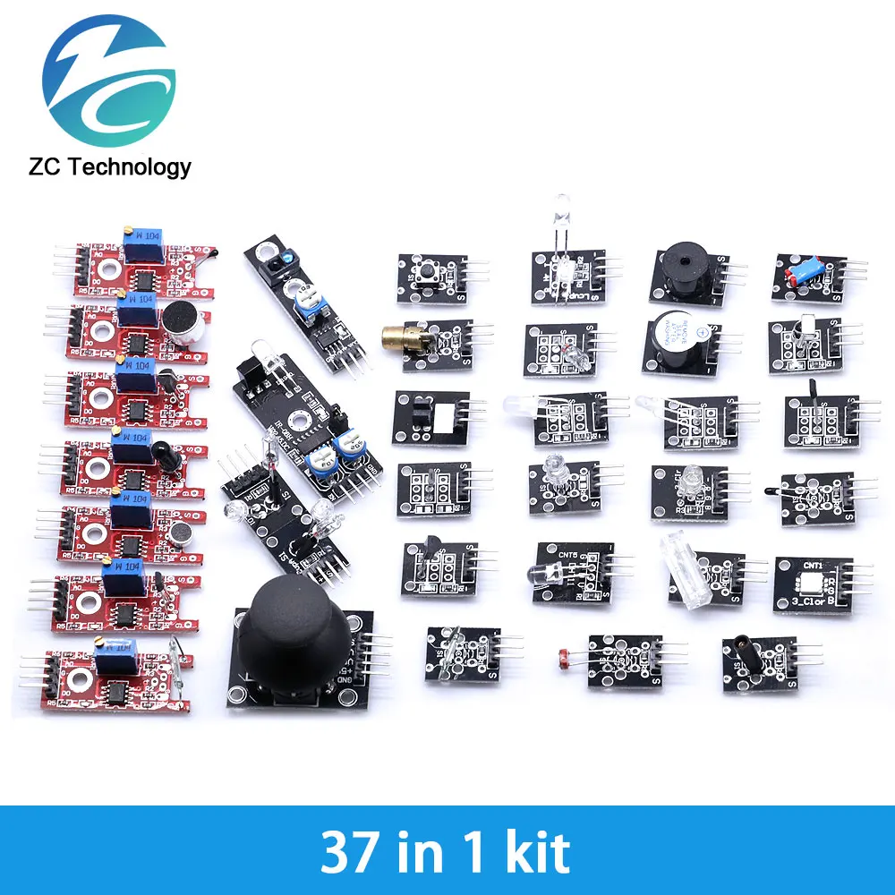 For arduino 45 in 1 Sensors Modules Starter Kit better than 37in1 sensor kit 37 in 1 Sensor Kit For UNO R3 MEGA2560