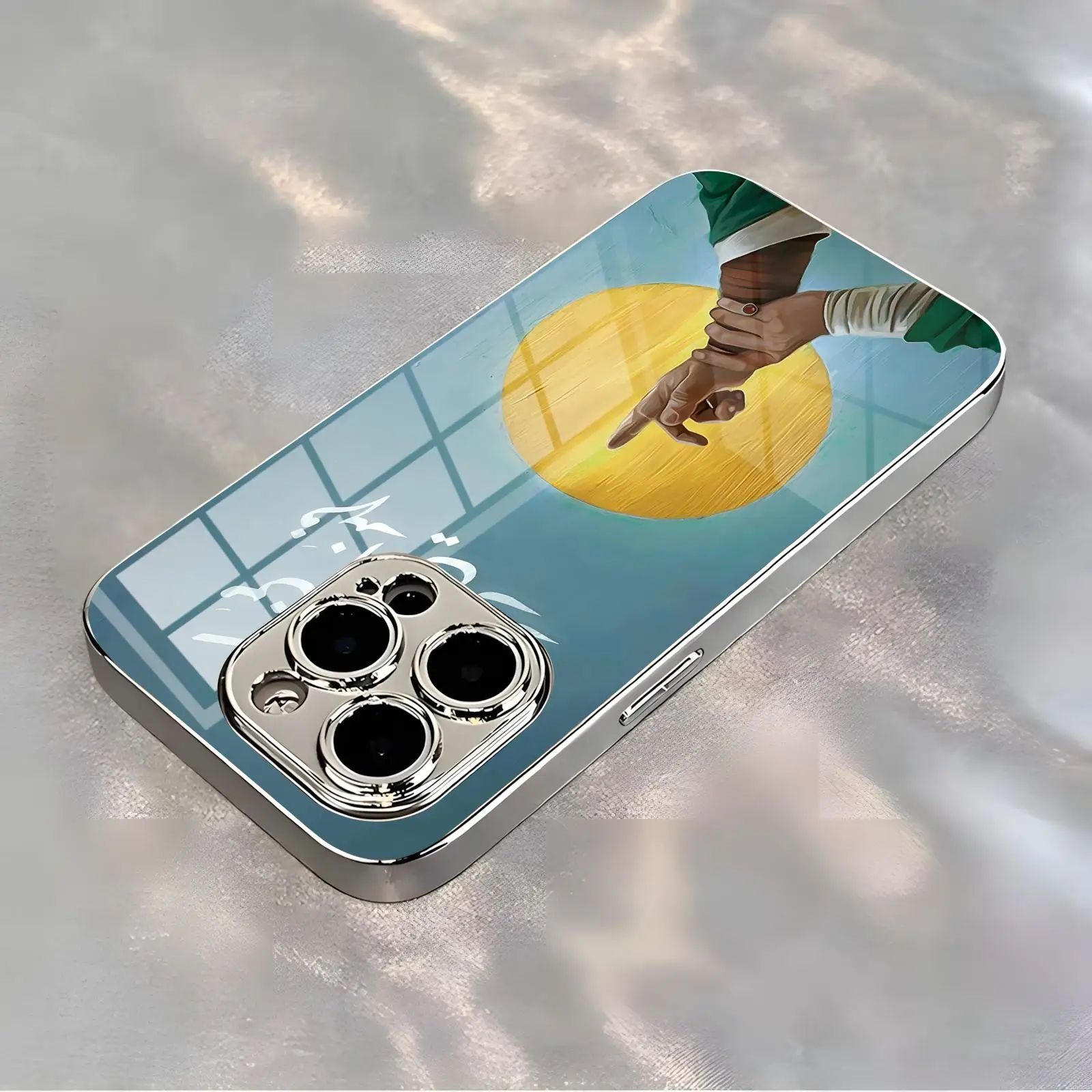 Imam Hussain Shia Ali  Phone Case For iPhone17 16 16e 15 14 13 12Plus Mini Pro Max Electroplated glass Phone Case