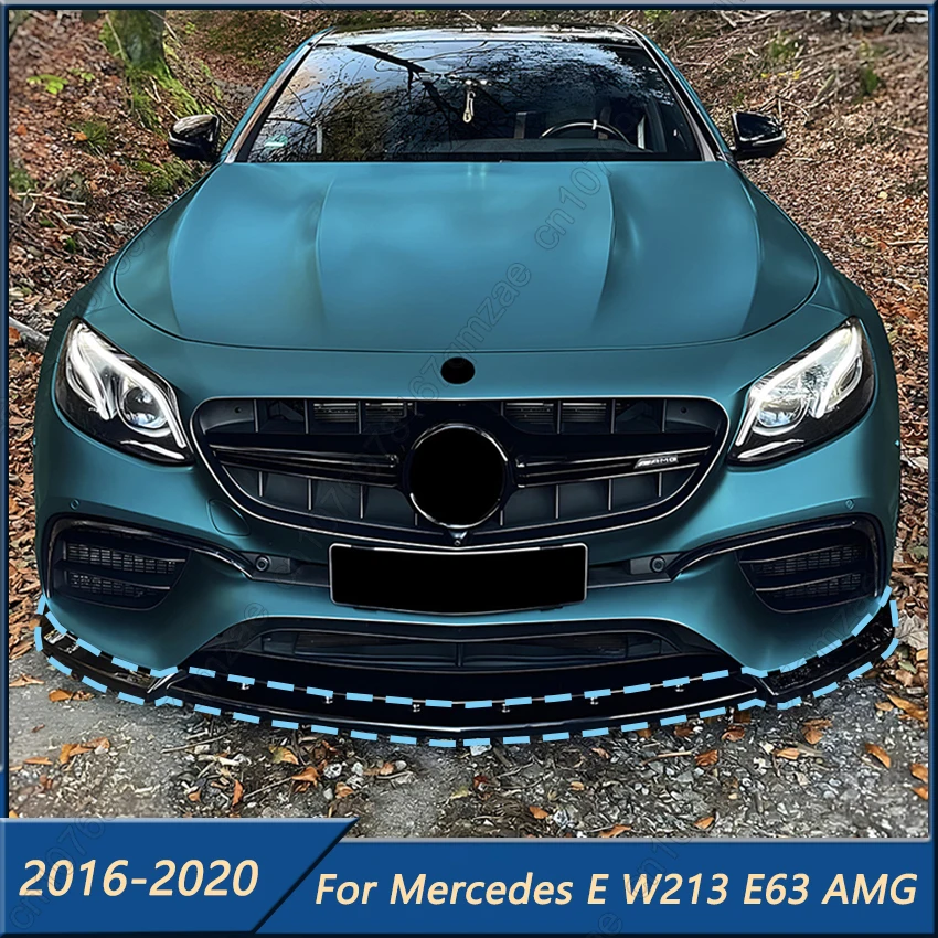 

For Mercedes Benz E-Class W213 E63 AMG 2016-2020 Splitter Cover Trim Styling Front Bumper Lip Chin Styling Facelift Accessories