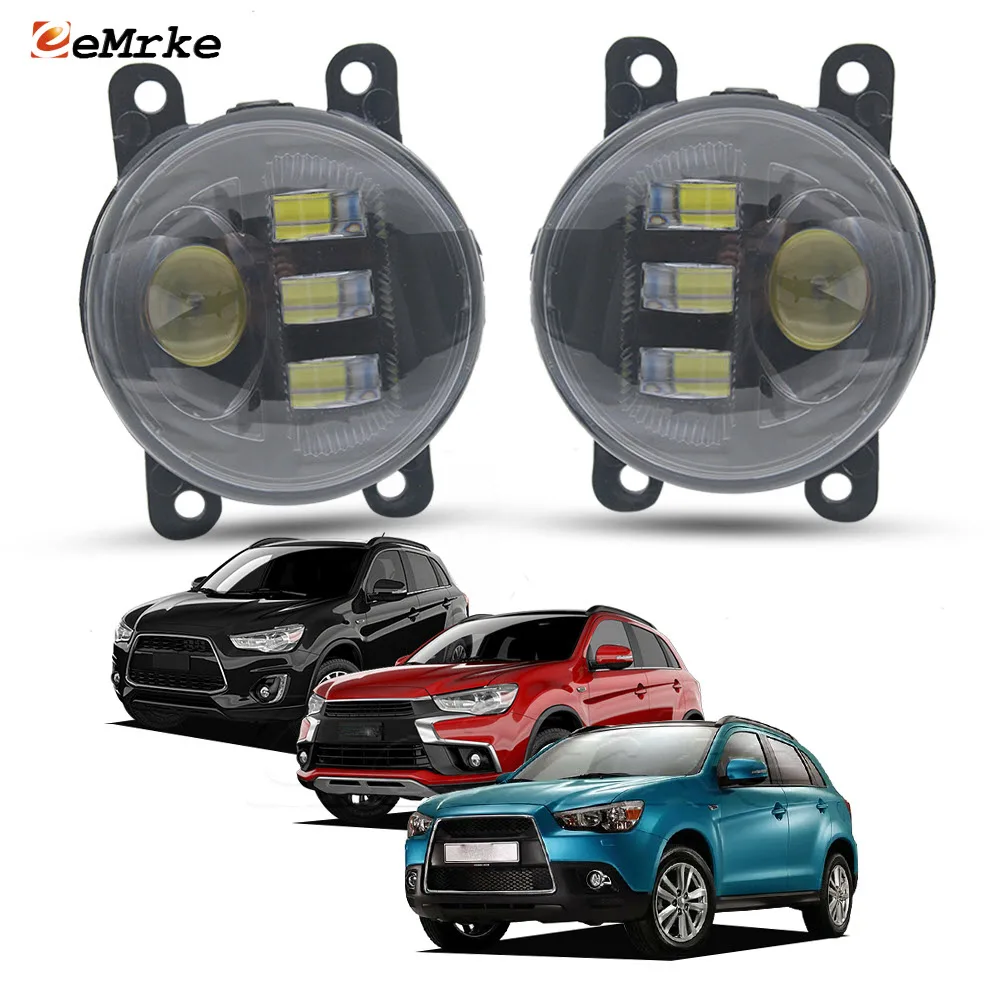 Upgrade Led Fog Lights Assembly Car PTF with Lens DRL for Mitsubishi ASX RVR Outlander Sport 2010 2011 2012 2013 2014 2015 2016