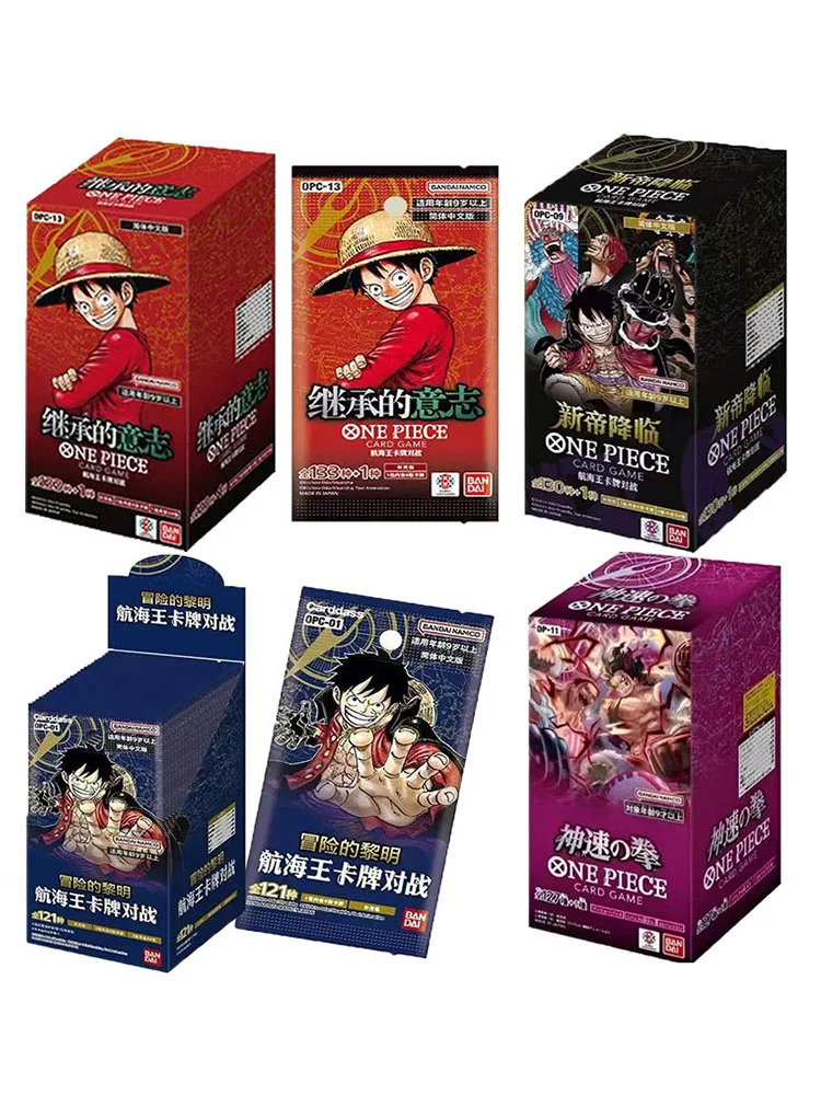 Bandai One Piece TCG OP01-OP13 Kartenspiel Romance Dawn Chinesische Version TCG Booster BOX Sammelkarten Kinderspielzeug Geburtstagsgeschenk