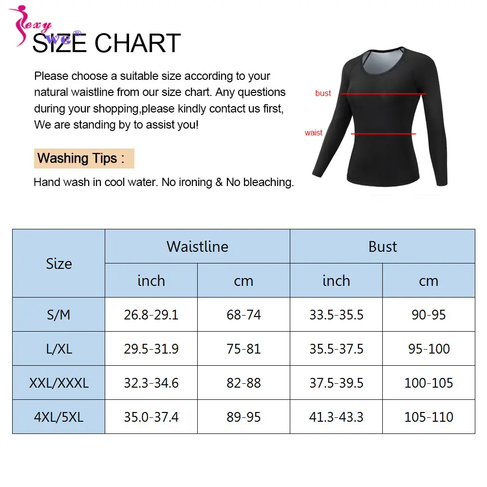 SEXYWG Sauna Shirt for Women Weight Loss Sweating Long Sleeves Yoga Sport Top Fat Burner Ladies Body Shaper Fitness Slimming