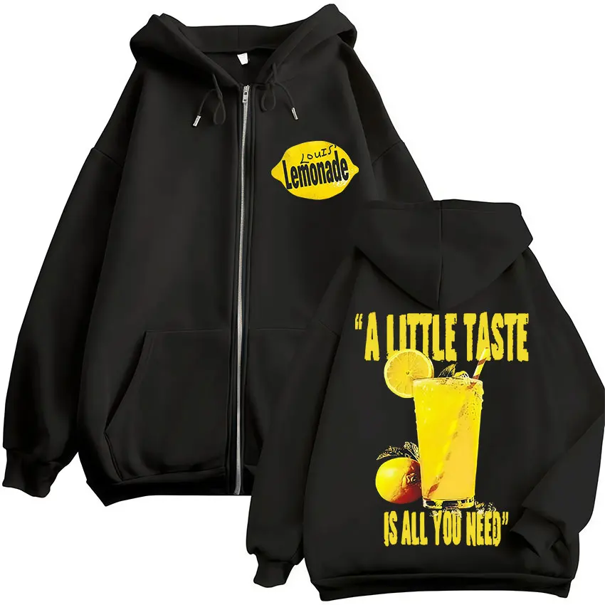 Louis Tomlinson limonada un poco sabor es todo necesitas nuevo álbum 2025 sudaderas con cremallera hombres mujeres chaqueta de moda de lana sudadera