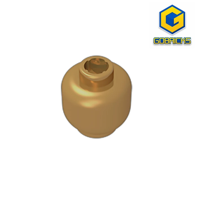 Gobricks GDS-1417 Minifig, Head (Plain) - Vented Stud compatible with lego 24581 3626a 3626b 3626c 28621 children\'s toys