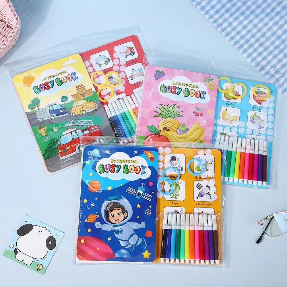 Buntes 12-farbiges Aquarell-Stift-Set, Dinosaurier, Marine, Graffiti, Notizbuch-Set, Tiere, 2-in-1-Zeichnungsnotizbuch für Kinder