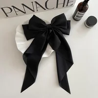 2 Women's Black and White Bow Hair Clips, Elegant Hair Accessories, Fashionable, Suitable for Daily Hair Accessories - Image 3