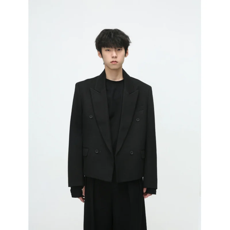 

Мужская одежда | Осень 2025 г., новый корейский стиль, простой повседневный костюм с мягкими плечами для зрелых людей, тренд