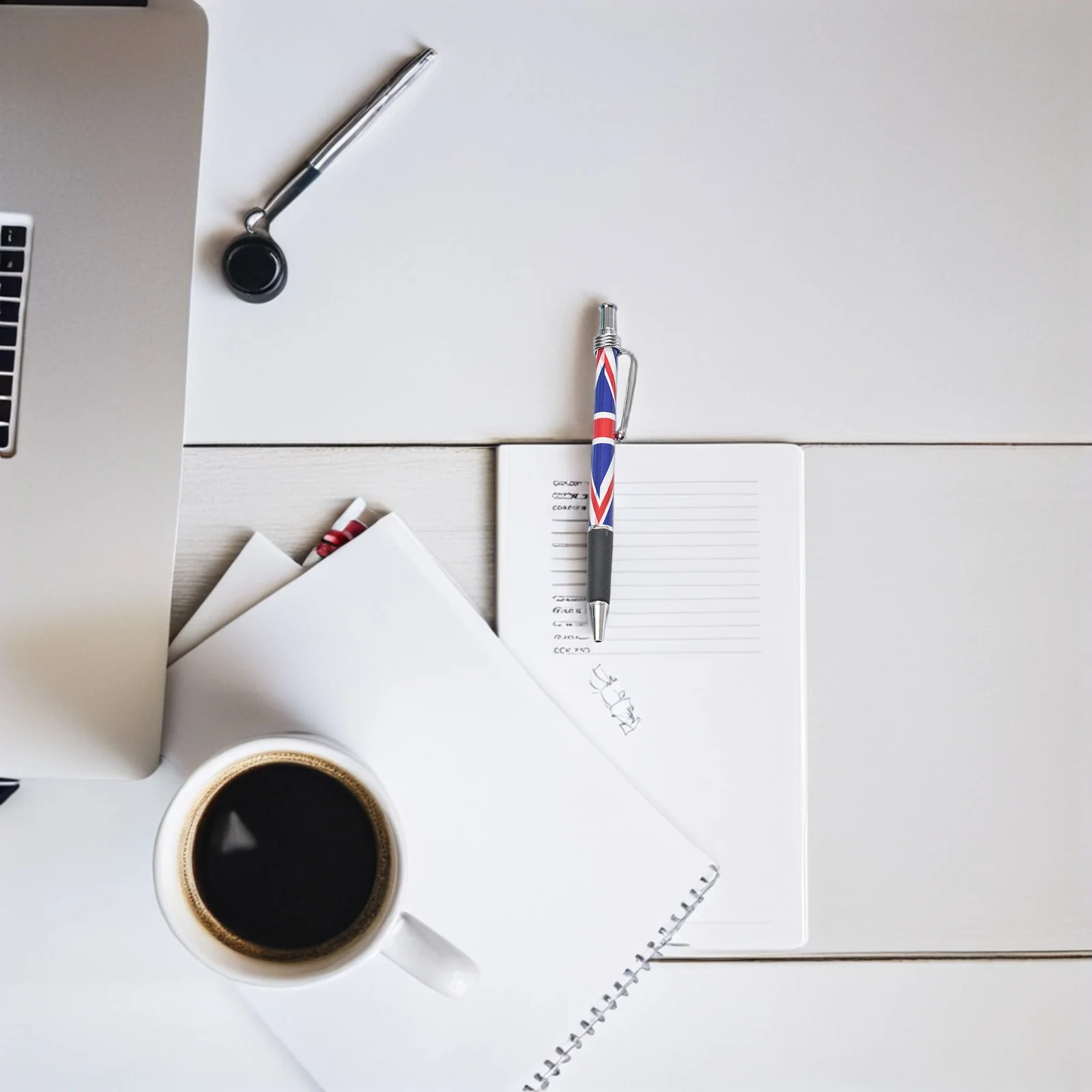 

20pcs Uk Ballpoint Pen British Flag Pattern Smooth Writing Tool For Office Patriotic Stationery Black Ink Signing