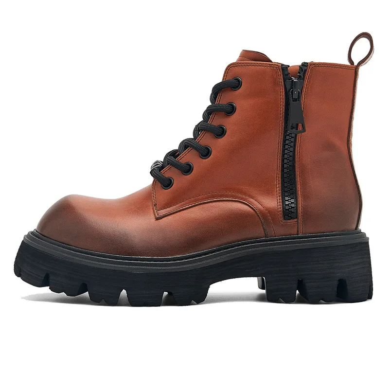 

High Quality Winter Cotton Shoes Men's British Style Double Ankle Boots