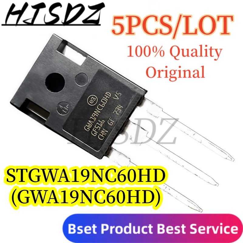 Nuevo original【5PCS/LOT】 STGWA19NC60HD GWA19NC60HD TO-247 600V Welding machine IGBT power tube