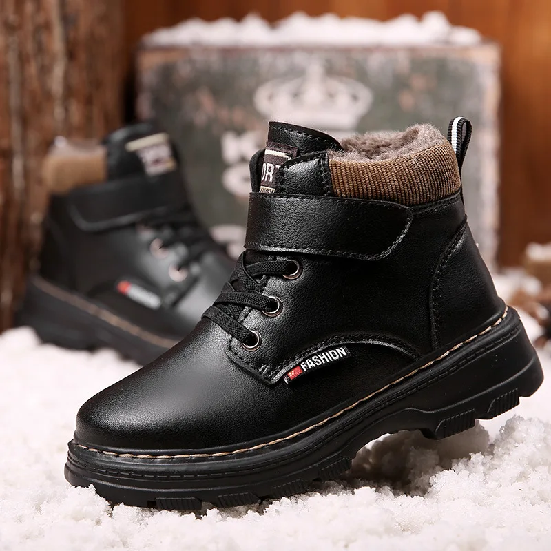 

Winter Fashion Boys' EVA Ultra-light Boots Plus Velvet Cotton Shoes Thickening Children's Warm Girls Snow Boots Shoe