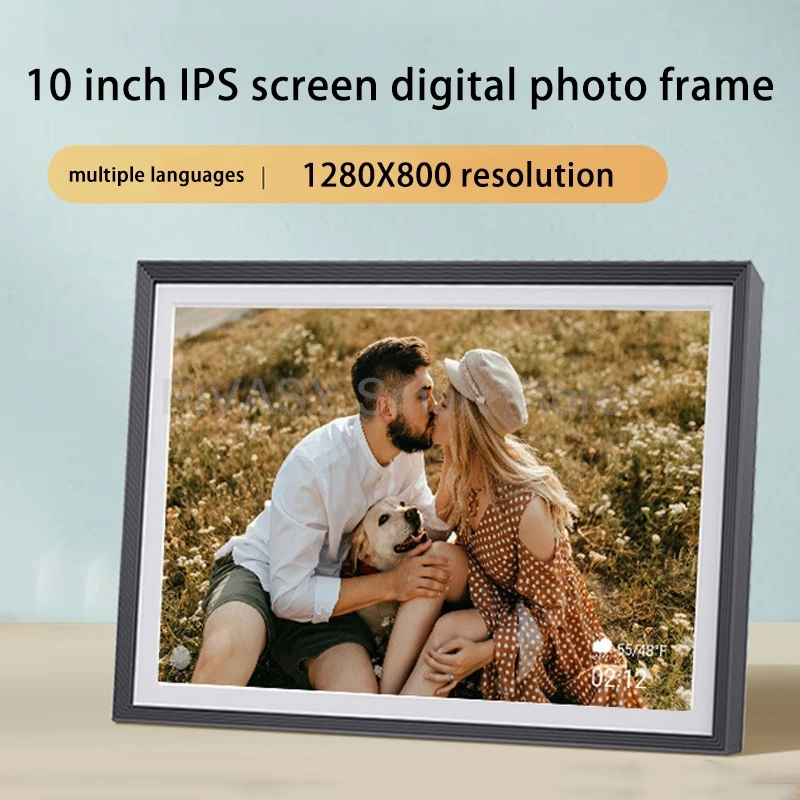 10 インチ IPS スクリーンデジタルフォトフレーム縦横置き画像ビデオプレーヤー電子フレーム多言語 1280x800