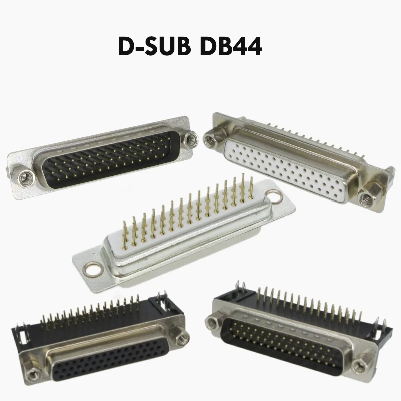 

DB44 D-Sub Connector 44P Straight Straight Pin HDR44 curved foot gold-plated welded plate Three rows DB44 harpoon with nut