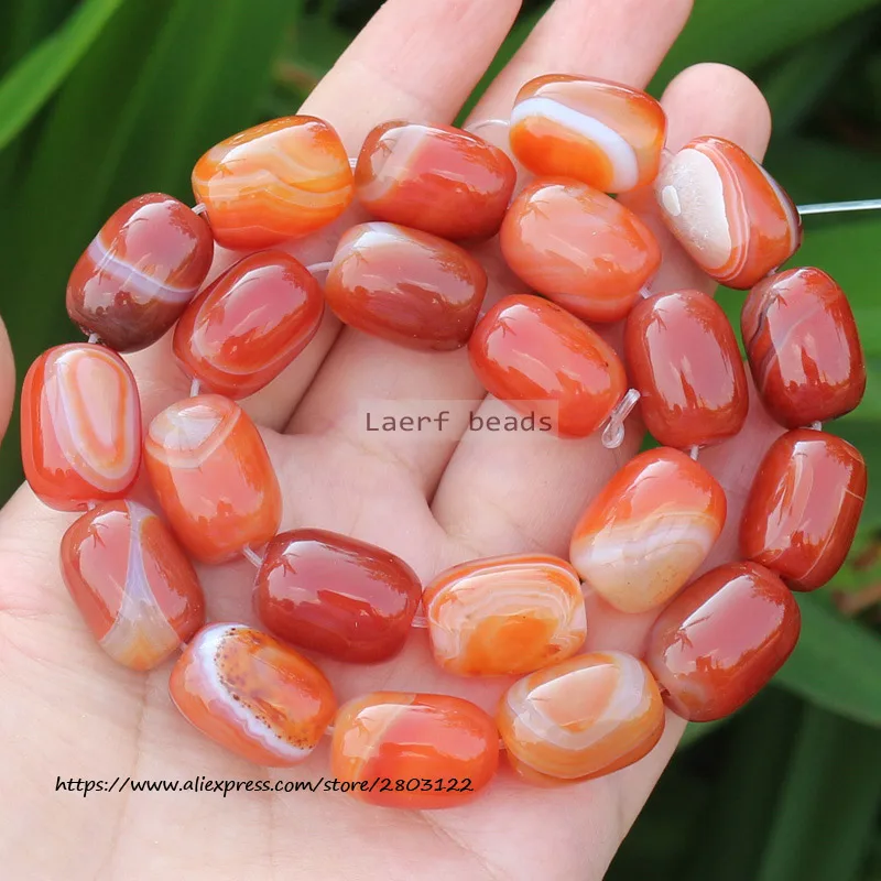 Brown Botswana agates Red Agate Drum shape Loose beads , For DIY Jewelry Making !