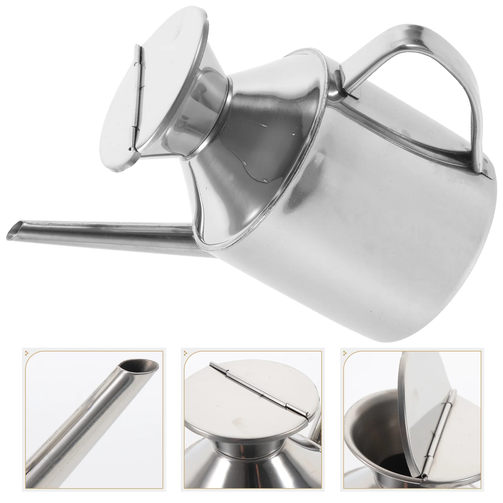 

Stainless Steel Oil Pot Pour Bottle Olive Dispenser Coffee Syrup Container Household Jug Vinegar Sauce Condiment Soy