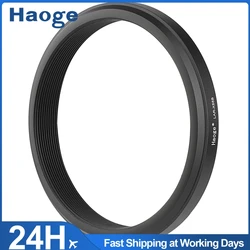 Haoge 49mm Lens UV Filter Adapter Ring for Fujifilm X100VI X100V Camera fit 49mm UV CPL ND Filter Fit Original Lens Cap Black