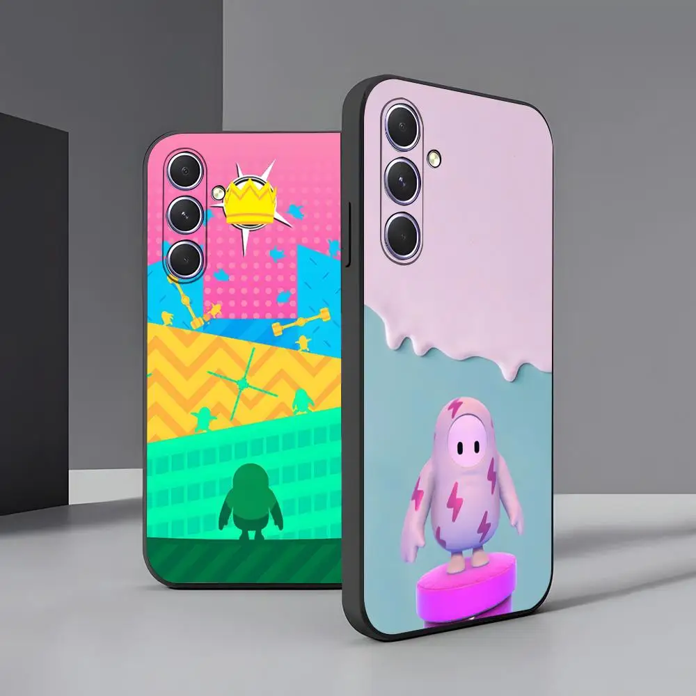 Game F-Fall Guys Phone Case For Samsung A57 A37 A17 A56 A36 A26 A16 A25 A35 A55 A34 A24 A54 Black Soft Shell