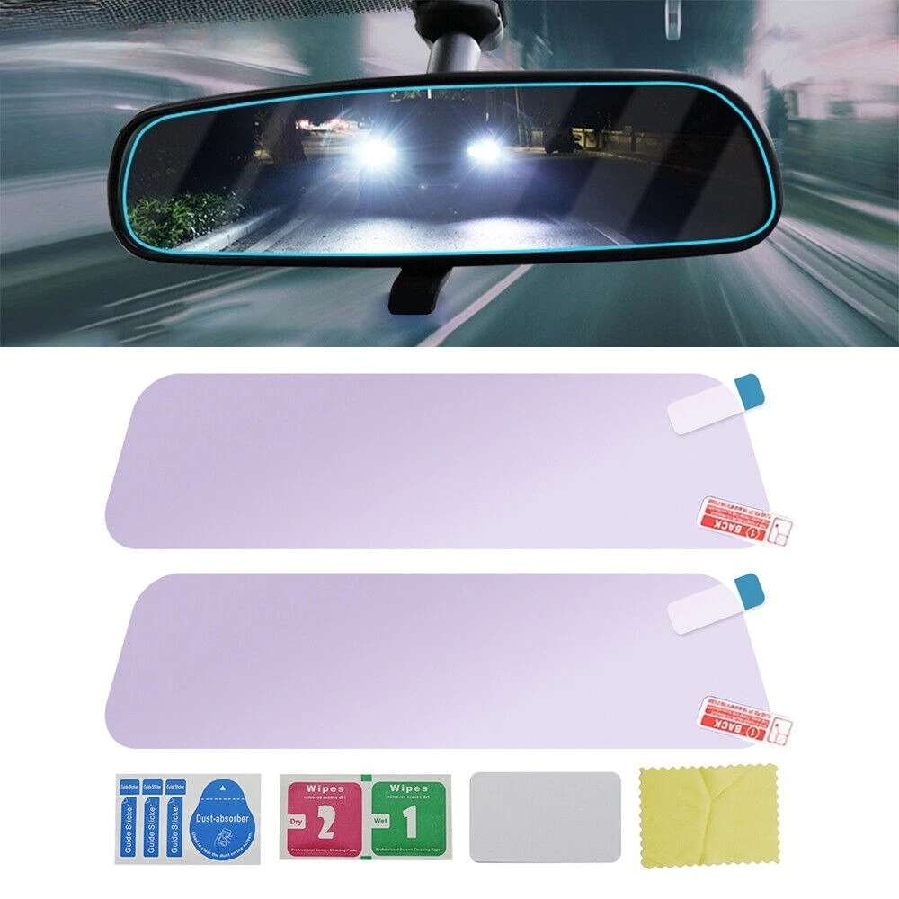 

2PCS Car Inner Rearview Mirror Anti-glare Film Anti-reflective Sticker