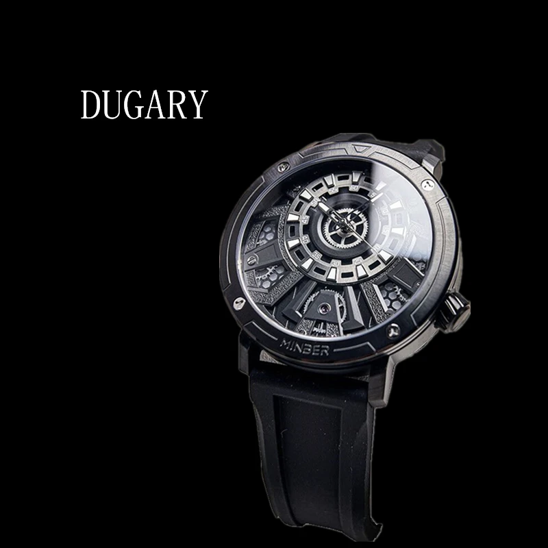 DUGARY fashion quartz watch for men Waterproof luminous Wristwatch brand 316L stainless steel 44mm Relogio Masculino clock