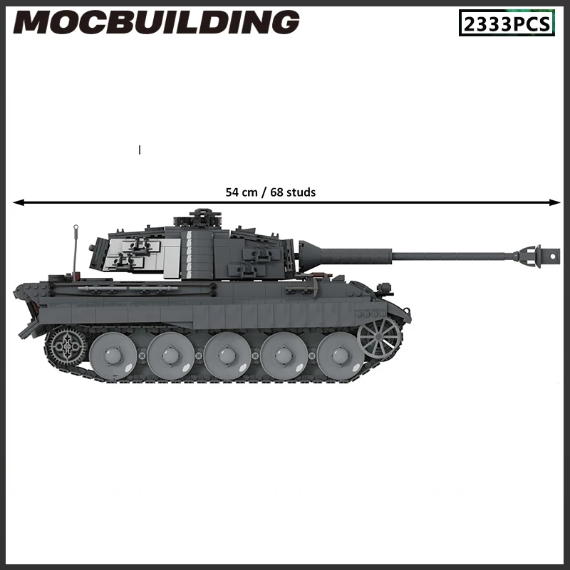 MOC Building Blocks Heavy Tank Tiger B Kingtiger modello mattoni fai da te assemblaggio creativo giocattolo regalo di natale regali di compleanno