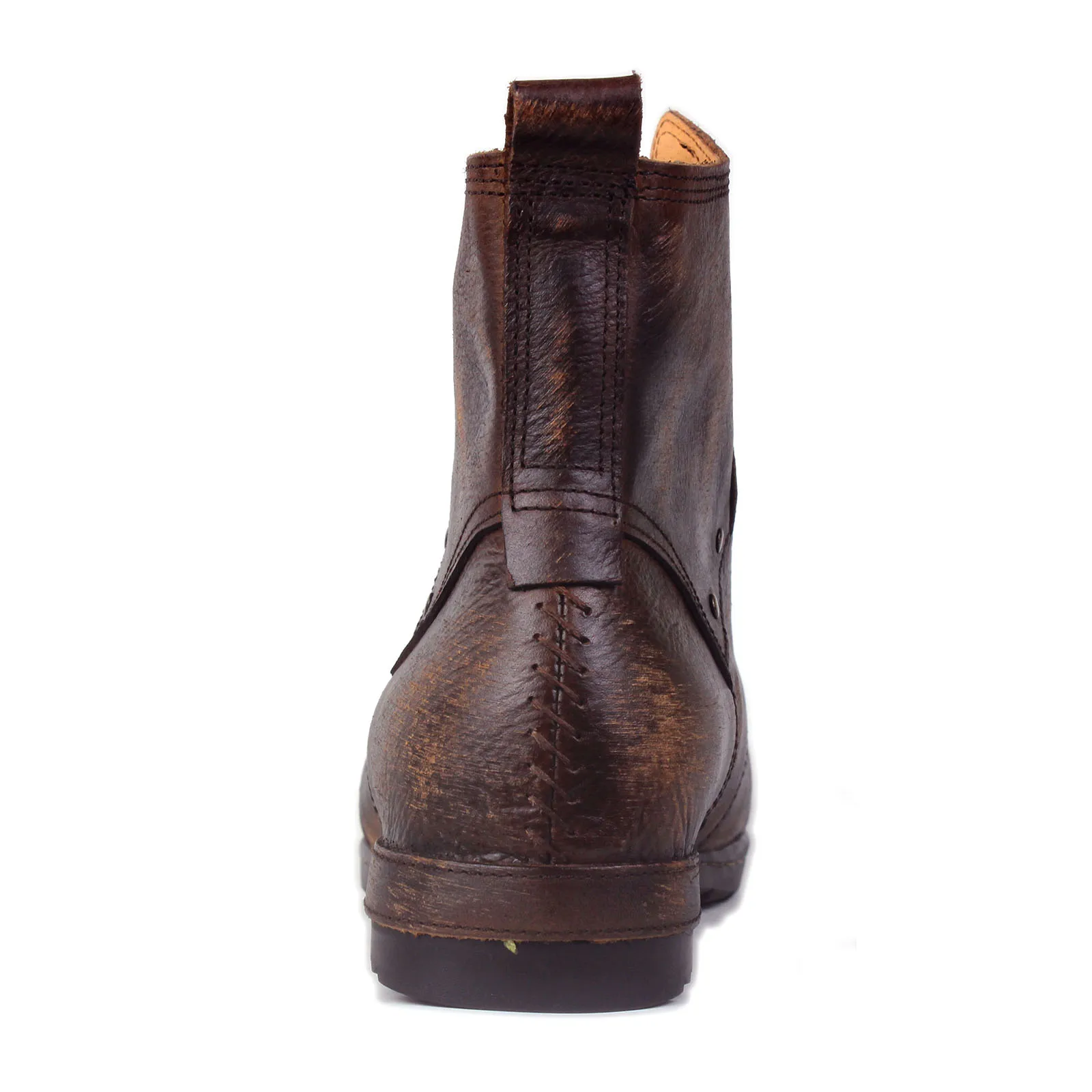 Genuine Leather Men Shoes Handmade Ankle Boots Superstar Boots Classic Outdoor Winter Shoes Men Boots Retro Brown OS-6015-6