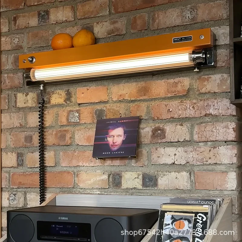 

Wabi Sabi Style LED Antique Style Sand Side Long Strip Retro No Wiring Art Long Strip Light Atmosphere Bedroom Wall Light