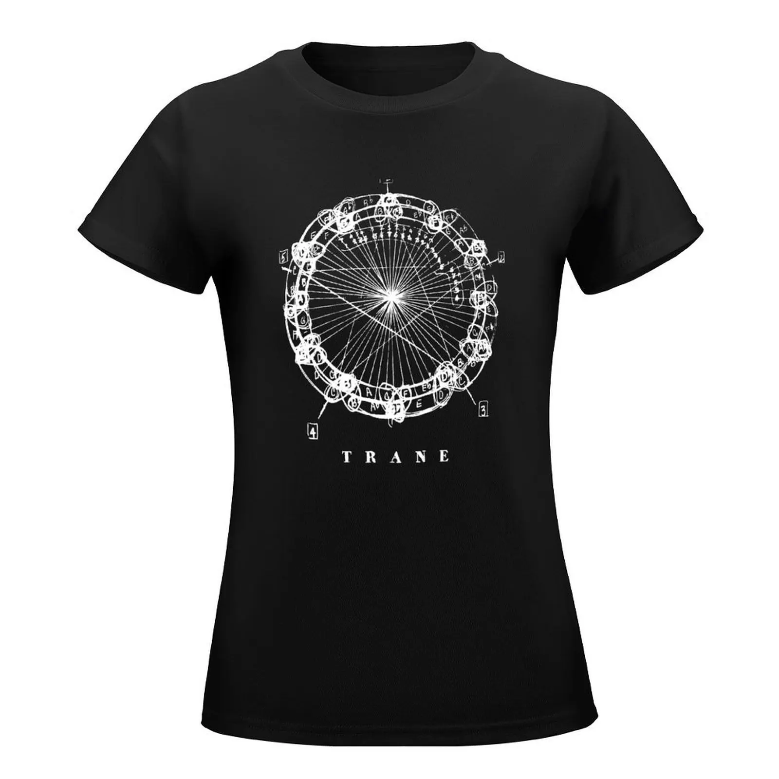 Coltrane Chord Changes Mandala (light design) T-Shirt summer tops summer top kawaii clothes cute t-shirts for Women