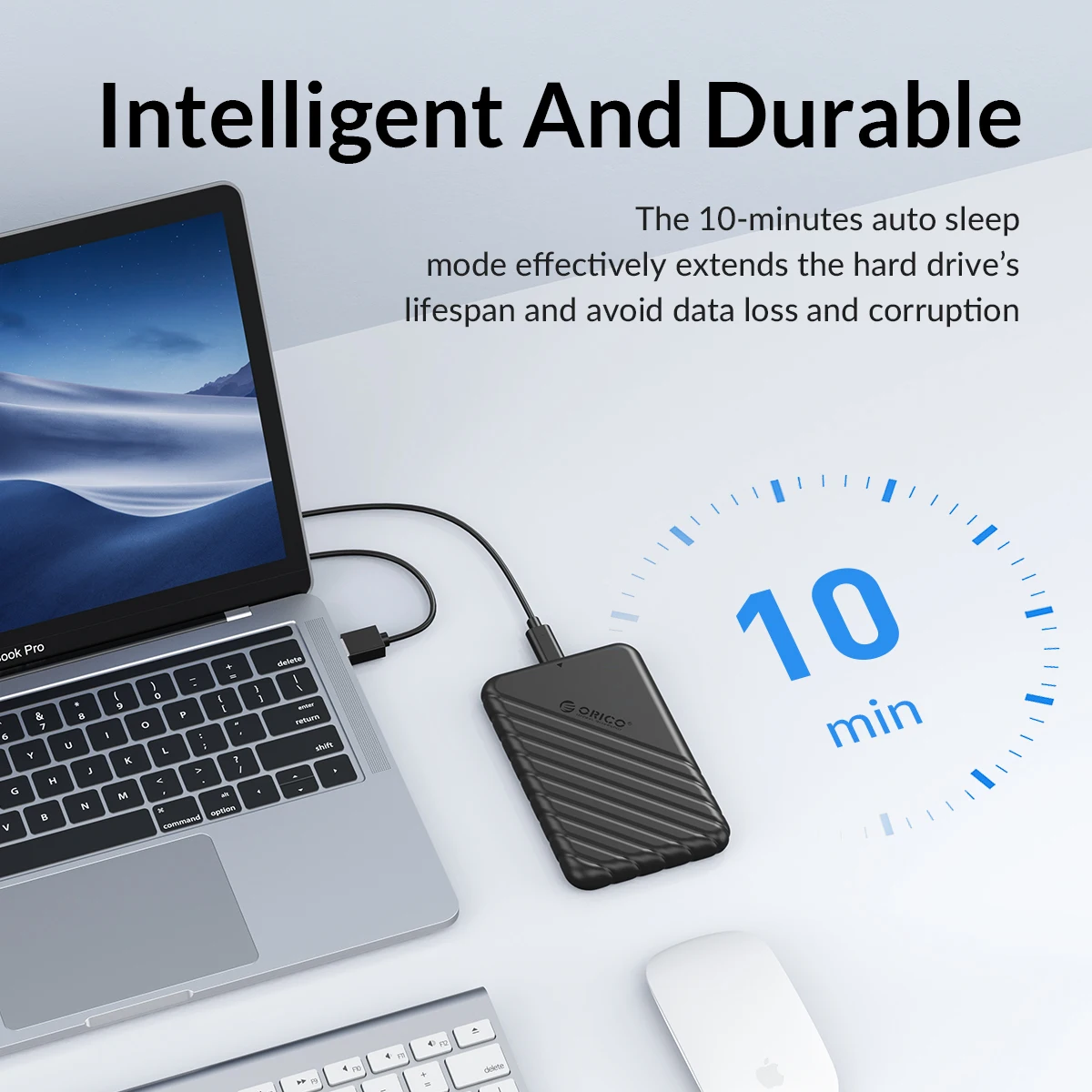 ORICO 2,5-Zoll-Festplattengehäuse USB Typ-C SATA 5Gbps für SSD HDD 9,5 7mm Externes Festplattengehäuse für PC – Detail 9