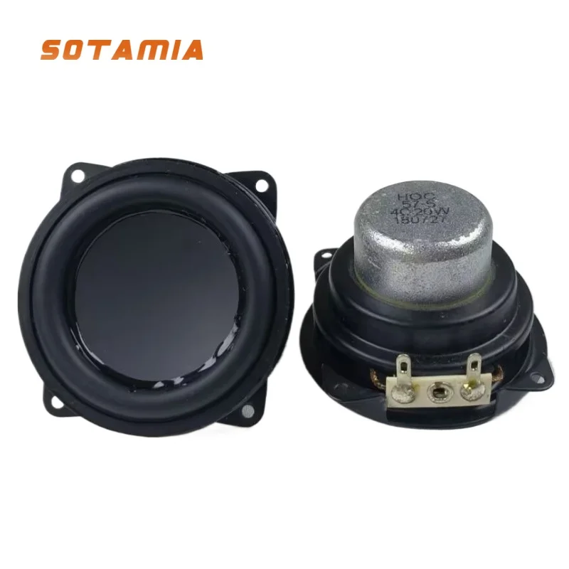 SOTAMIA 2 Peças Alto-falante de 2 Polegadas de Faixa Completa 4 Ohm 20W Amplificador de Som para Música Home Theater DIY Caixa de Som Bluetooth