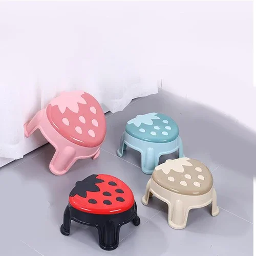 

966 Children's Fruit Stool Kindergarten Stool Plastic Set Colors x 15 Pieces