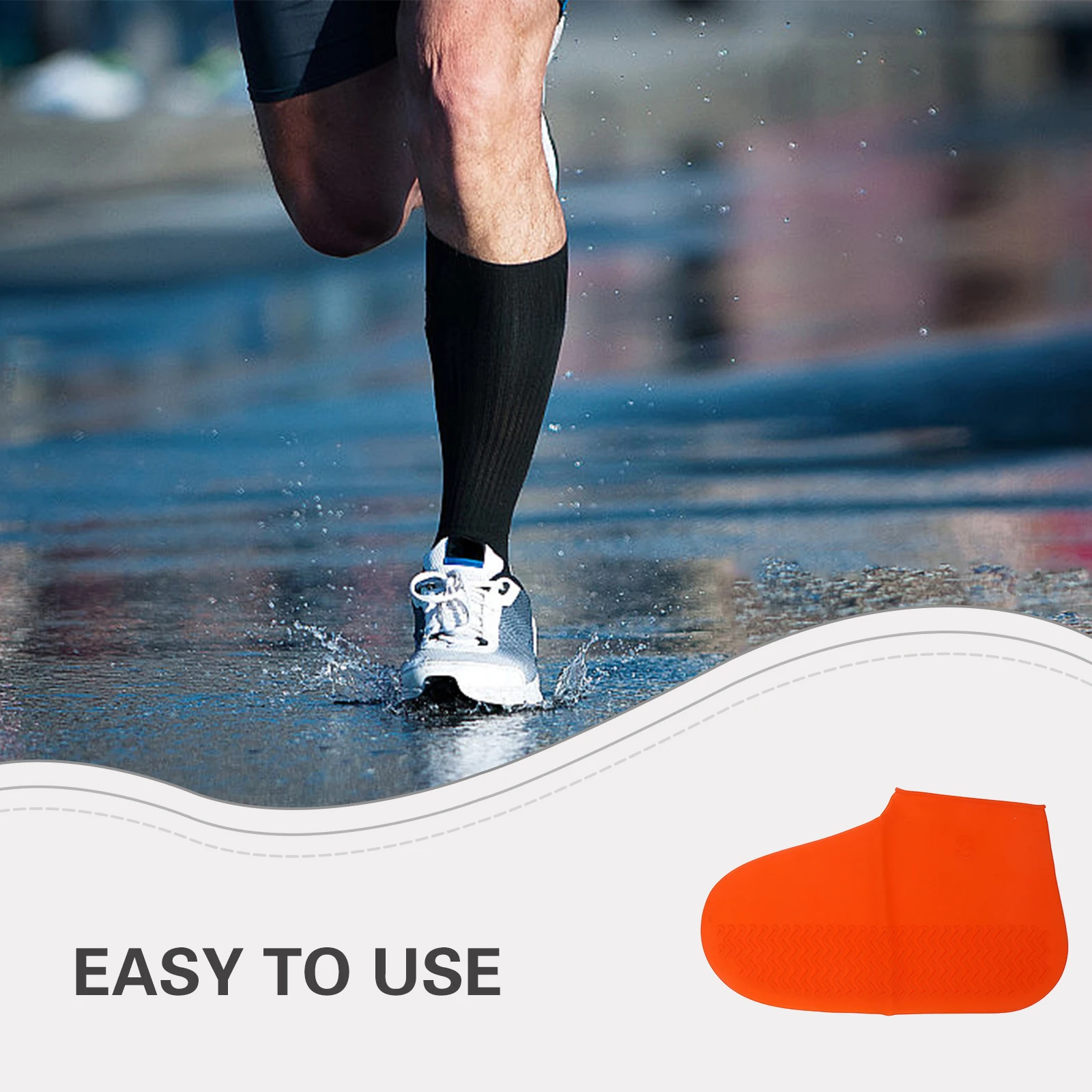 

1Pair Anti-Slip Silicone Waterproof Shoe Cover Durable Shoe Protector for Outdoor Travel Rain Snow Mud Use Shoes Cover
