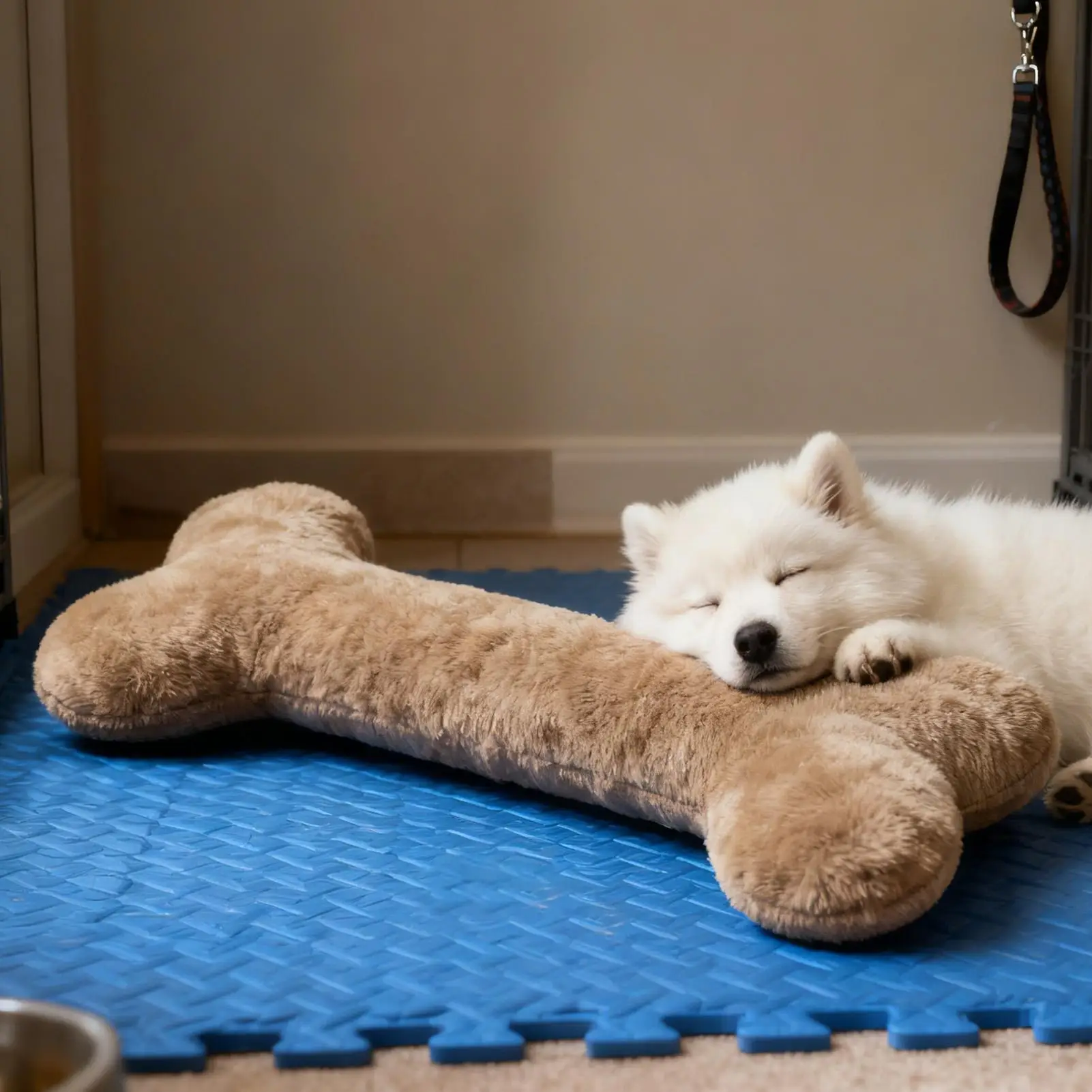 

Плюшевая игрушка для собак с костями, 27,6 дюймов, успокаивающая подушка для щенков, подушка для щенков для домашних животных, родителей, тренажеров, любителей животных, квартиры, офиса