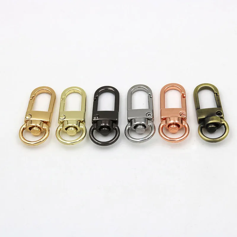 10pcs Rotating Dog Buckle Gold Lobster Clasps Hooks DIY Jewelry Making Findings For Key Ring Chain Bracelet Accessories Supplies