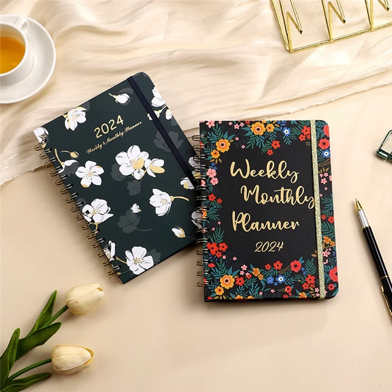 Perencana Mingguan Bulanan 2024 Jilid Spiral Dengan Tab, Jan - Des 2024, 15.5X21.5Cm C