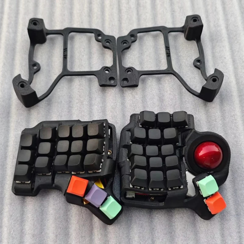 NEW Charybdis Nano 3x5 Split Keyboard Kit Custom Bluetooth Wireless Dual-mode Hot-Swap Ergonomics Comes A Red Trackball teclado