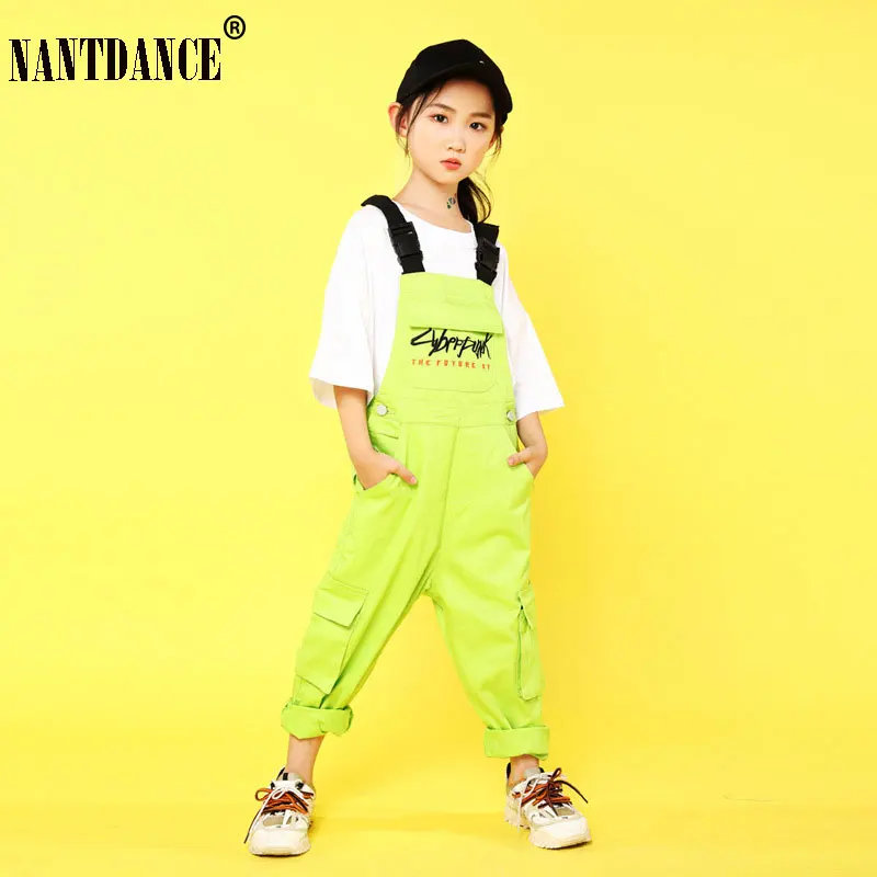 Ropa de baile para niños, trajes de competición de baile de salón de Jazz, camiseta, Tops, pantalones, disfraces de Hip Hop para niñas, ropa de escenario de espectáculo para niños