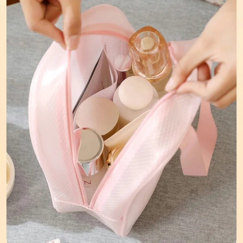 Women Transparent Waterproof EVA Cosmetic Bag Travel Toiletry Organizer Tote Bag Makeup Wash Bag Storage Bag for Holiday Gifts