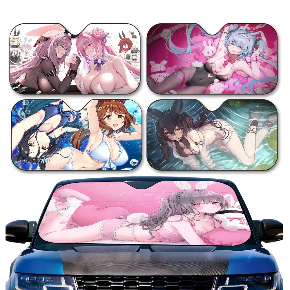 

Goddess of Victory Nikke Game Windshield Sunshade Anime Cute Car Front Windshield 70x130cm Sun Visor Heat Reflector