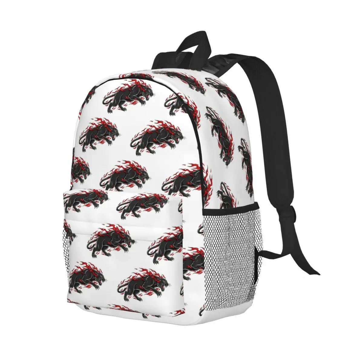 Fiery Panther Flaming Beast Backpack Student Boys Girls BookBag Men Women School Bag Computer Shoulder Bags