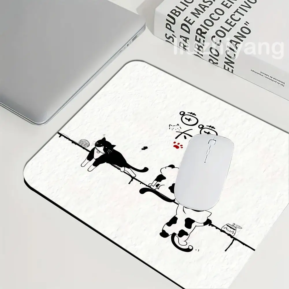 

cute cat Mouse Pad 40x45 large square computer office gaming desk mat rubber anti-slip mouse pad small decorative desk mat