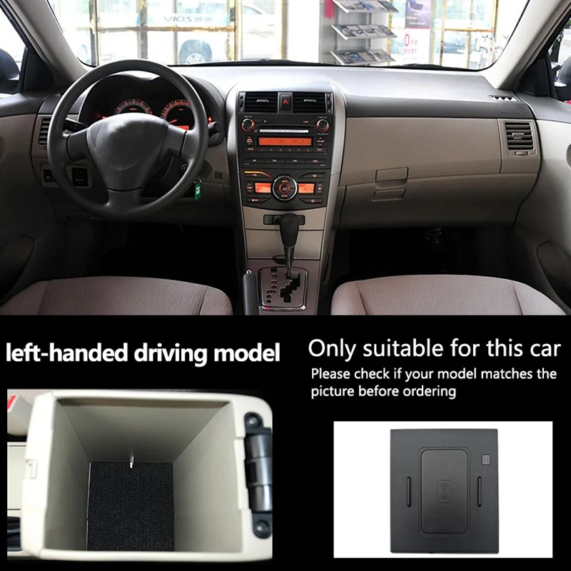 Bezprzewodowa ładowarka samochodowa do Toyota Corolla 2007 2008 2009 2010 2011 2012 Akcesoria Adapter do szybkiego ładowania telefonu 15W