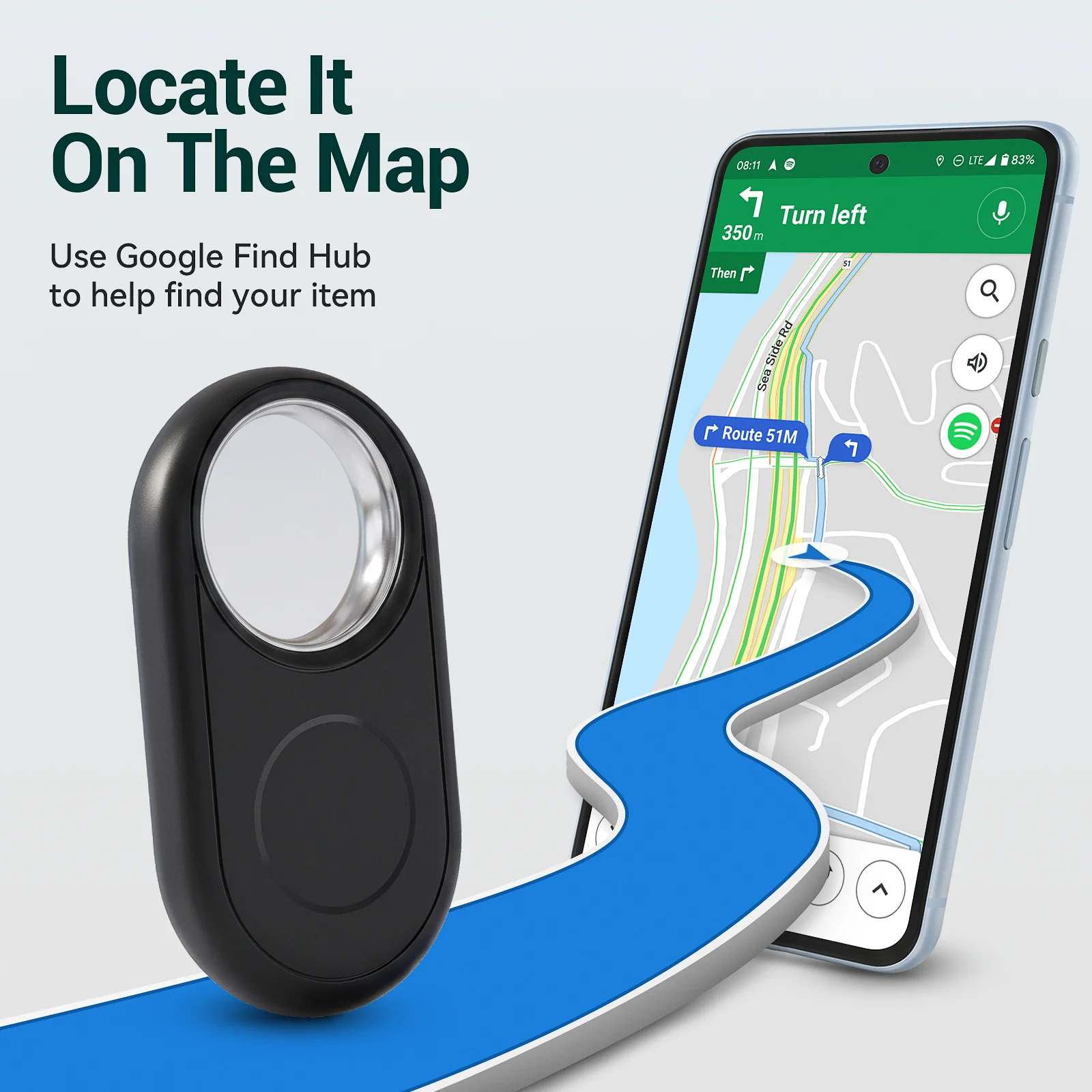 4er-Pack GPS-Tracker Kompatibel mit Google Find Hub App Standortbestimmung Autoschlüssel Anti-Verlust-Finder für Pixel Xiaomi Moto GMS – Detail 2