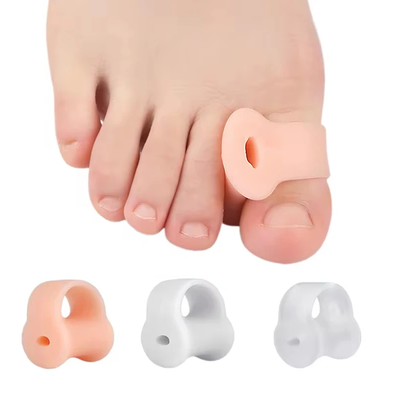 

2pieces=1pair Toe Separators Hammer Orthotic Silicone Gel Bunion Adjuster Hallux Valgus Feet Care Thumb Splitter Straightener