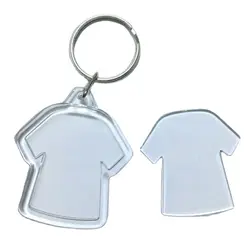 100Pcs Acryl Fotolijst Sleutelhanger Clear Foto Insert Blank Sleutelhangers Met Split Ring Foto Snap-In