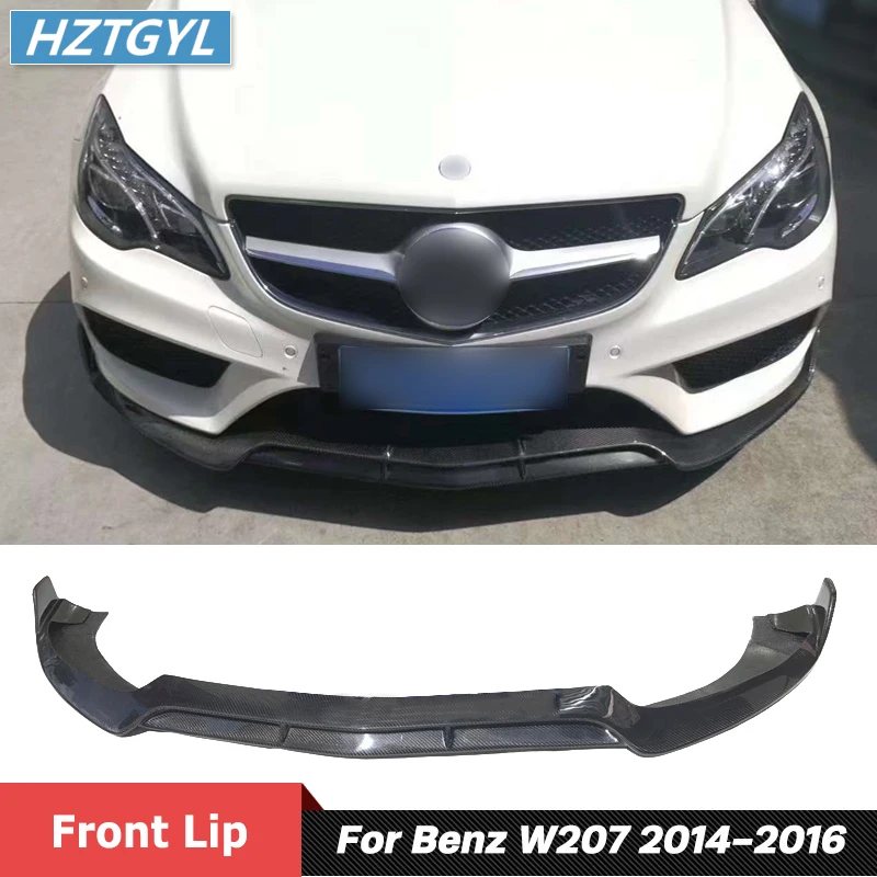 Carbon Fiber Front Bumper Spoiler Lip For Benz E Class W207 Coupe E200 E260 E350 2014-2017