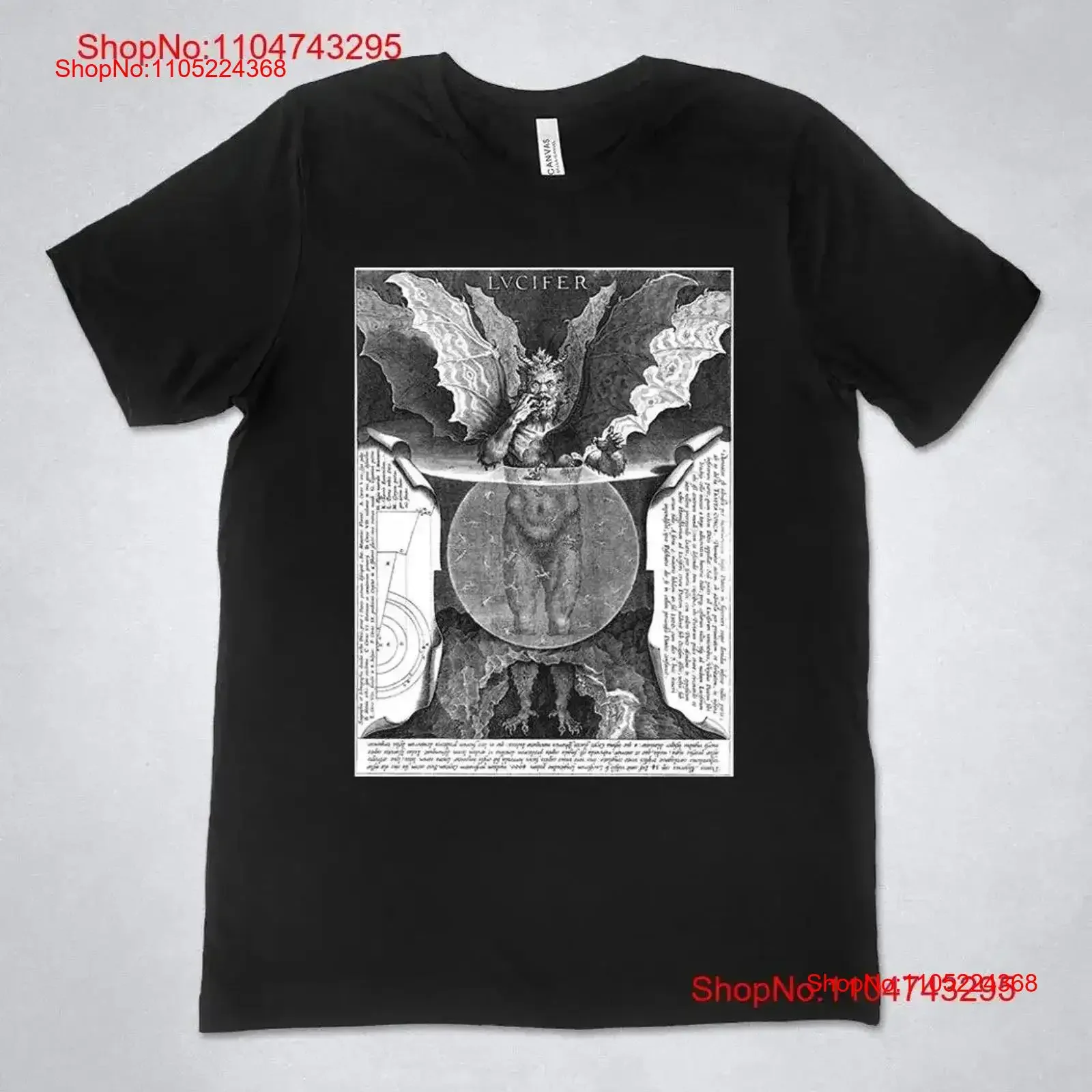Cornelis Galle Lucifer T Shirt Dante Divine Comedy Art unisexT vintage Washed Slightly Casual Top For Everyday Wear fashion